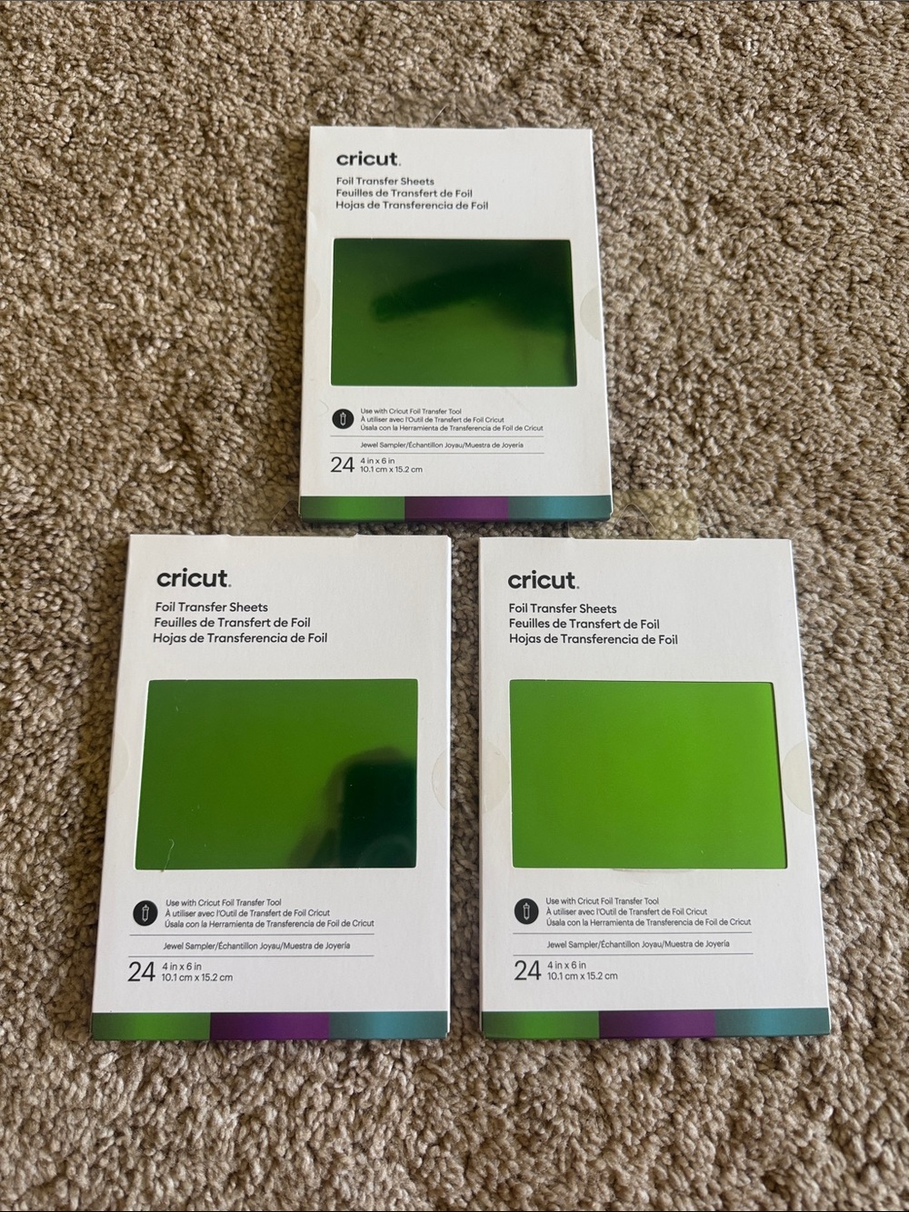 Cricut Metallic Foil Transfer Sheets - Jewel Sampler Pack (3 packs)